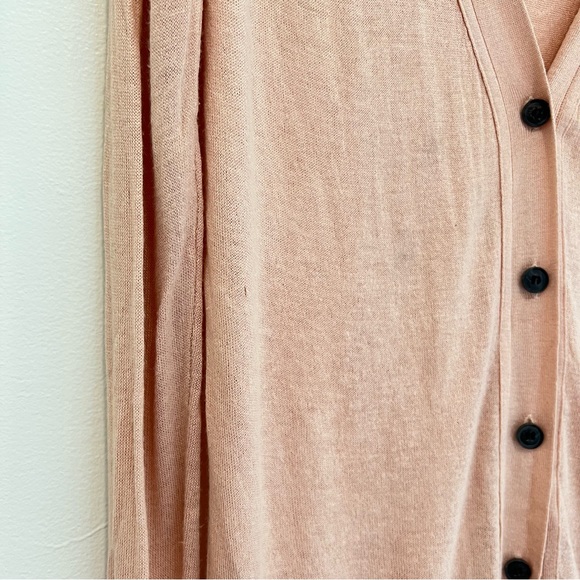 Adam by Adam Lipes Peach Knit V-Neck Button Up Cardigan S READ - Picture 4 of 5